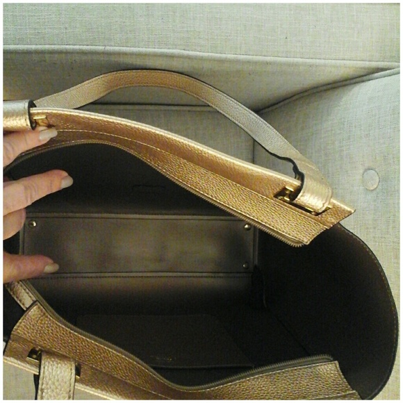 Lauren Ralph Lauren Gold Tote Purse - Picture 5 of 5